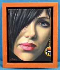 QUADRO Alessandro Paterno 2011 FACE ritratto VISO DONNA dipinto OLIO TELA woman