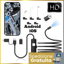 Endoscopio per Smartphone 1920P HD Telecamera Impermeabile per Android iOS 8 LED