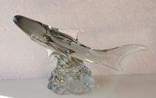 Grande scultura squalo in vetro di murano firmata del 1991