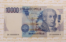 10000 LIRE VOLTA 1988 NUMERI