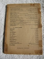 1935 French DISQUES ODEON