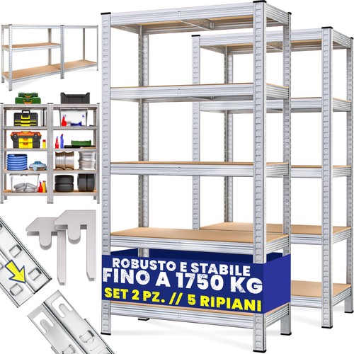 Monzana scaffali metallo - scaffali, 2x