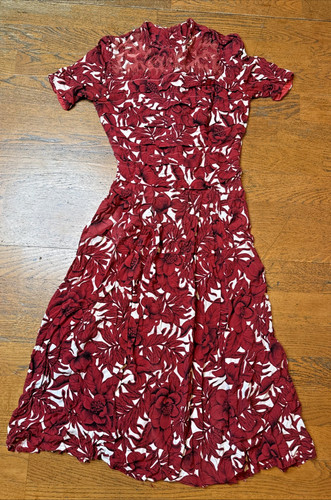 Antico abito crepe floreale - abito,