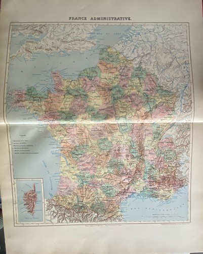Carta geografica francia - ",