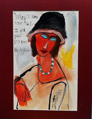 Modigliani lady eyes quadro - lady,