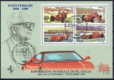 ITALIA 1998 ESPOSIZIONE MONDIALE DI FILATELIA GIORNATA DELLA FERRARI Cat.U BF20