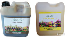 SAPONE DI POTASSIO 5LT E OLIO DI NEEM 5LT AGROFLOR  BIOLOGICI  (CONCENTRATI)