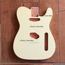 NUOVO Tele BODY per chitarra Fender Telecaster Alder Opaco Vintage Bianco