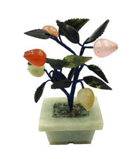 Vasetto di fiori ornamentale pietre naturali vintage '70 soprammobile Italia