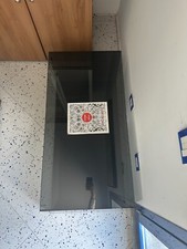 TAVOLO CRISTALLO, Dondi Salotti, POLICASTRO BASSO, 127/35/60- VETRO FUME NERO