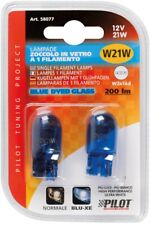Coppia Lampadine 21W 12V T20 Vetro Blu Luce Bianca Lampade Auto - C58077