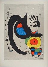 Joan MIRO : Femme à l'oiseau