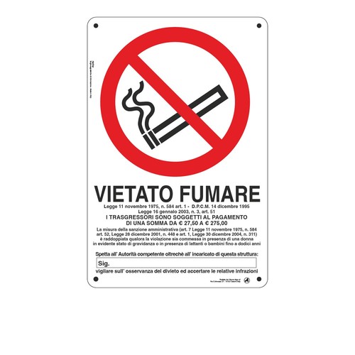 Cartello alluminio vietato - in,