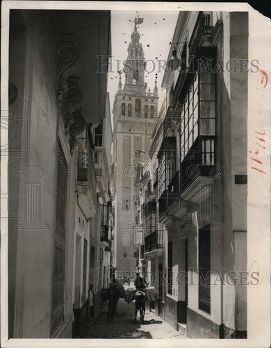1927 foto stampa torre - stampa, giralda