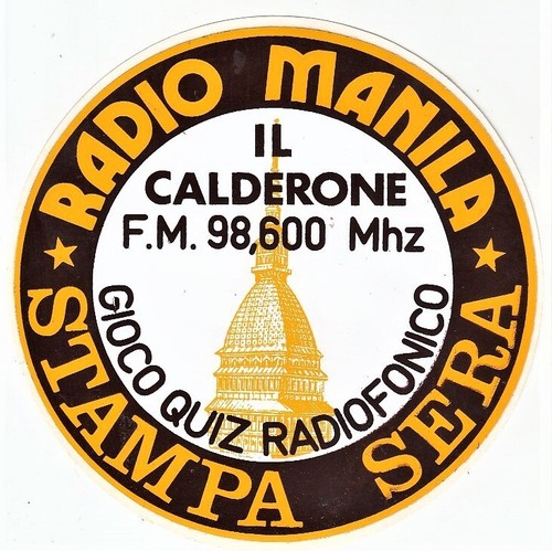 Adesivo radio manila - adesivo, torino