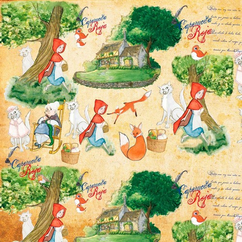 Carta decorata cappuccetto - decorata,