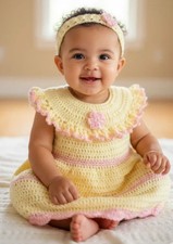 Set abito e fascia rosa bianco