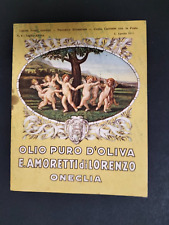 OLIO PURO D' OLIVA E. AMORETTI DI LORENZO ONEGLIA LIGURIA 1935 LISTINO PREZZI