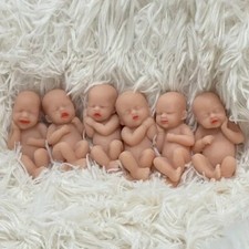 6 pezzi/set 3 pollici silicone reborn baby dolls corpo morbido realistico mini giocattoli regalo