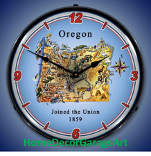 Oregon Mappa di Stato 1859