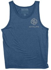 GYM LIFE® HEXICON Canotta Allenamento Uomo Esercizio Atletico Fitness Camicia, Blu Navy