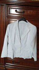 Giacca blazer vintage jeans bianco tg. L cotone moda fashion