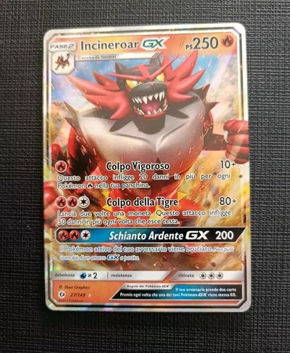 Carta pokémon incineroar - carta,