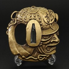 Spada giapponese Tsuba guardia katana ornamenti lega antica articolo...