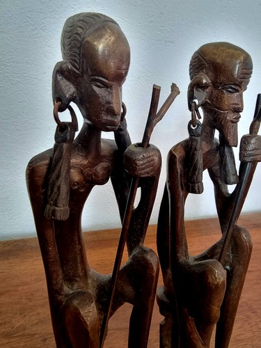 Paire statues africaines - paire, de