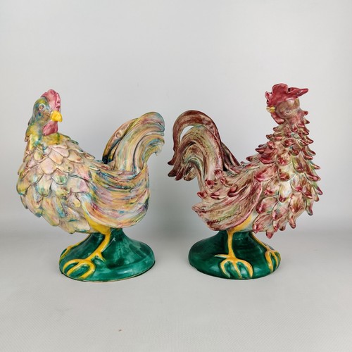 Coppia polli ceramica - coppia, di