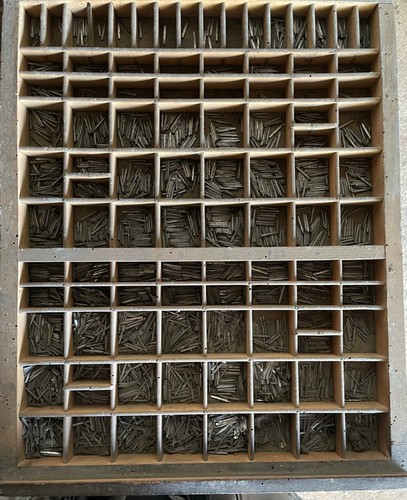 Antico cassetto caratteri - antico,