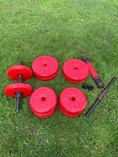 pesi palestra 6 pesi da 40 Kg+1 sbarra di collegamento manubri