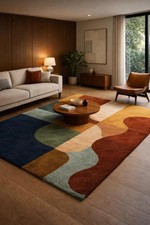 Tappeto astratto in lana