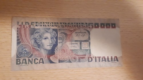 50000 mila lire volto donna - mila,