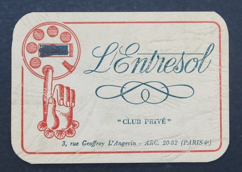 Carte visite entresol - carte, de