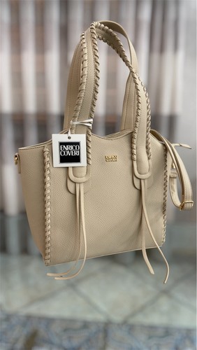 Borsa enrico coveri beige - enrico,