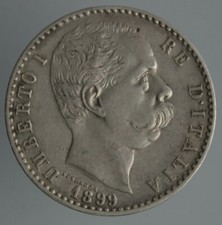 2 Lire Umberto I 1899 Argento