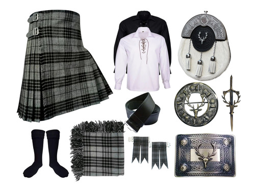 Scottish tartan kilt outfit - kilt,