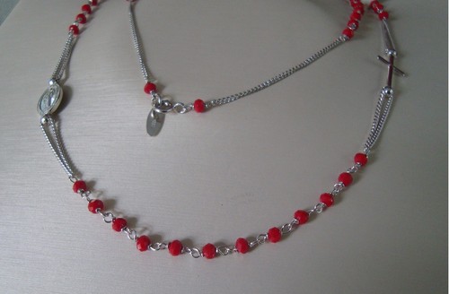 Collana rosario argento - collana,