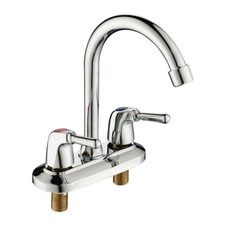 Rubinetto lavabo con doppi manici perfetto per miscelare acqua calda e fredda