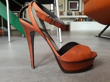 Yves Saint Laurent -TRIBUTE SANDALS LEATHER / SANDALI TRIBUTE PELLE AMBER TG 42