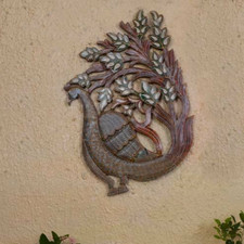 Vintage Pavone Pannello di