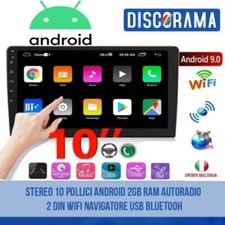 STEREO 10 POLLICI ANDROID 2GB RAM AUTORADIO 2 DIN WIFI NAVIGATORE USB BLUETOOH