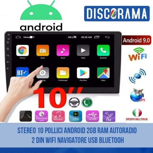 Stereo pollici android 2gb - 10,