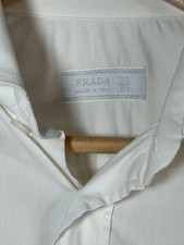 Prada White Long Sleeve Button