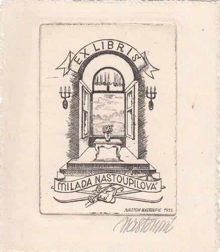 Exlibris bookplate radierung - exlibris,