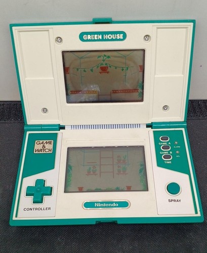 Green house game watch console - house,