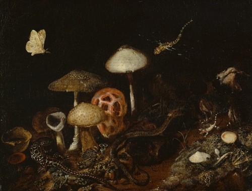 Antico dipinto natura morta