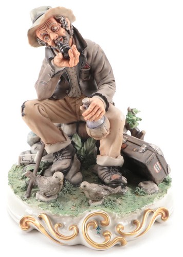 Statua capodimonte uomo hobo - statua,