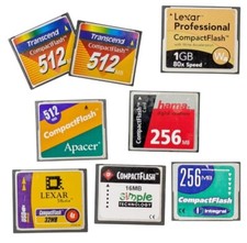 Schede di memoria Compact Flash 32/256/512MB 1GB